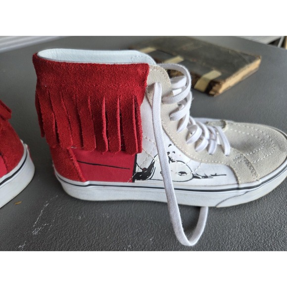 Vans X Peanuts SK8 Hi Moc Dog House Bone White Red Women's Size: 7.5 - Picture 1 of 7